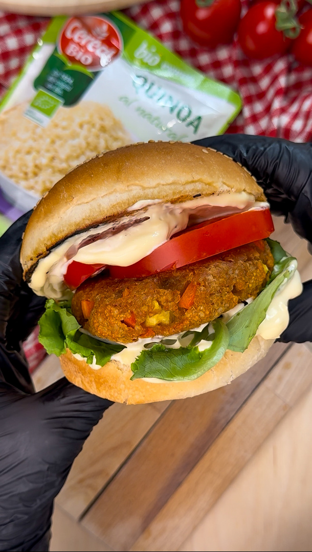 BURGER VEGETALE SOLO 4 INGREDIENTI - Pronto in 5 minuti!