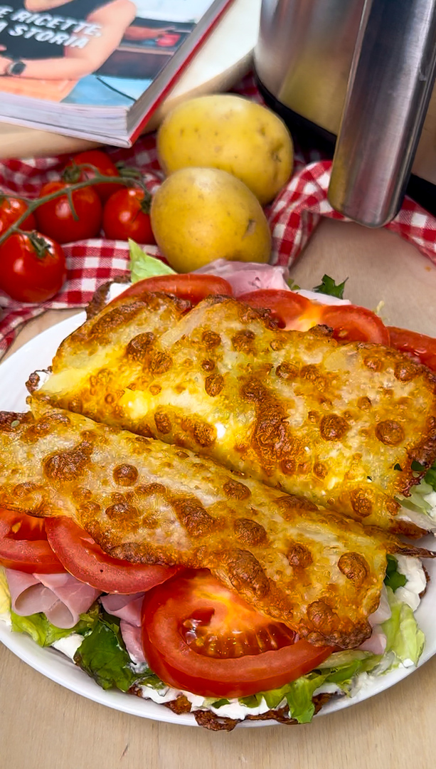SANDWICH DI PATATE 2 INGREDIENTI - LOW CARB, in friggitrice ad aria!