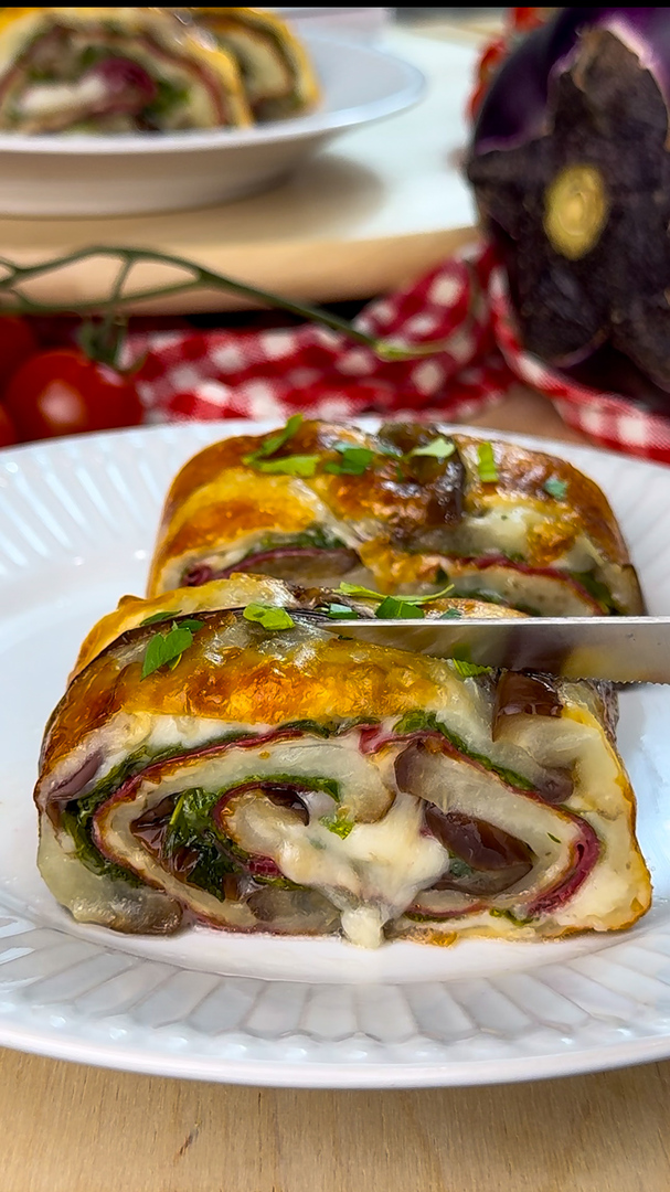 ROTOLO DI MELANZANE 2 INGREDIENTI - LOW CARB!