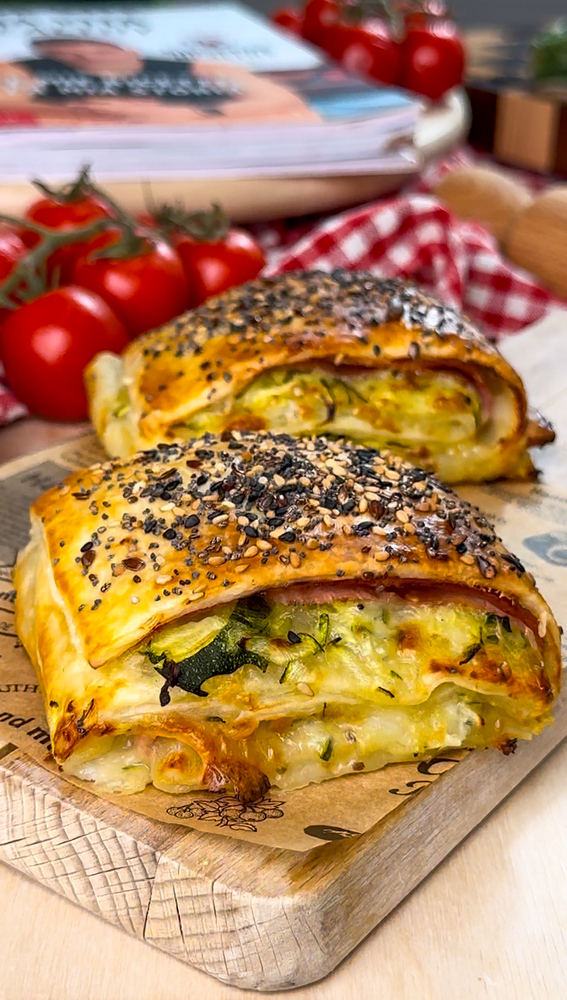 ROTOLO RUSTICO ZUCCHINE e PROSCIUTTO - 4 ingredienti!