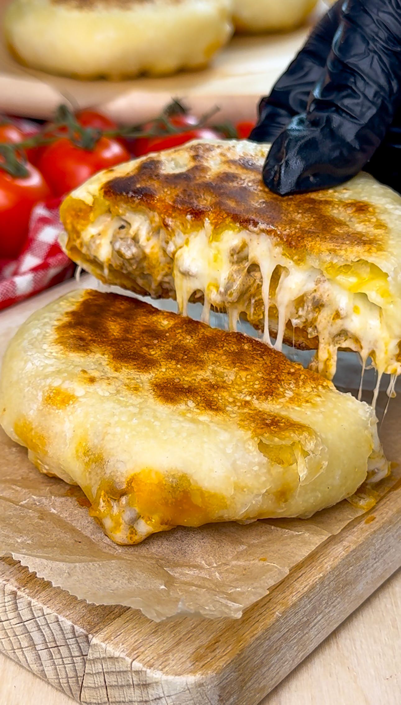 FOCACCINE BURGER IN PADELLA senza lievitazione