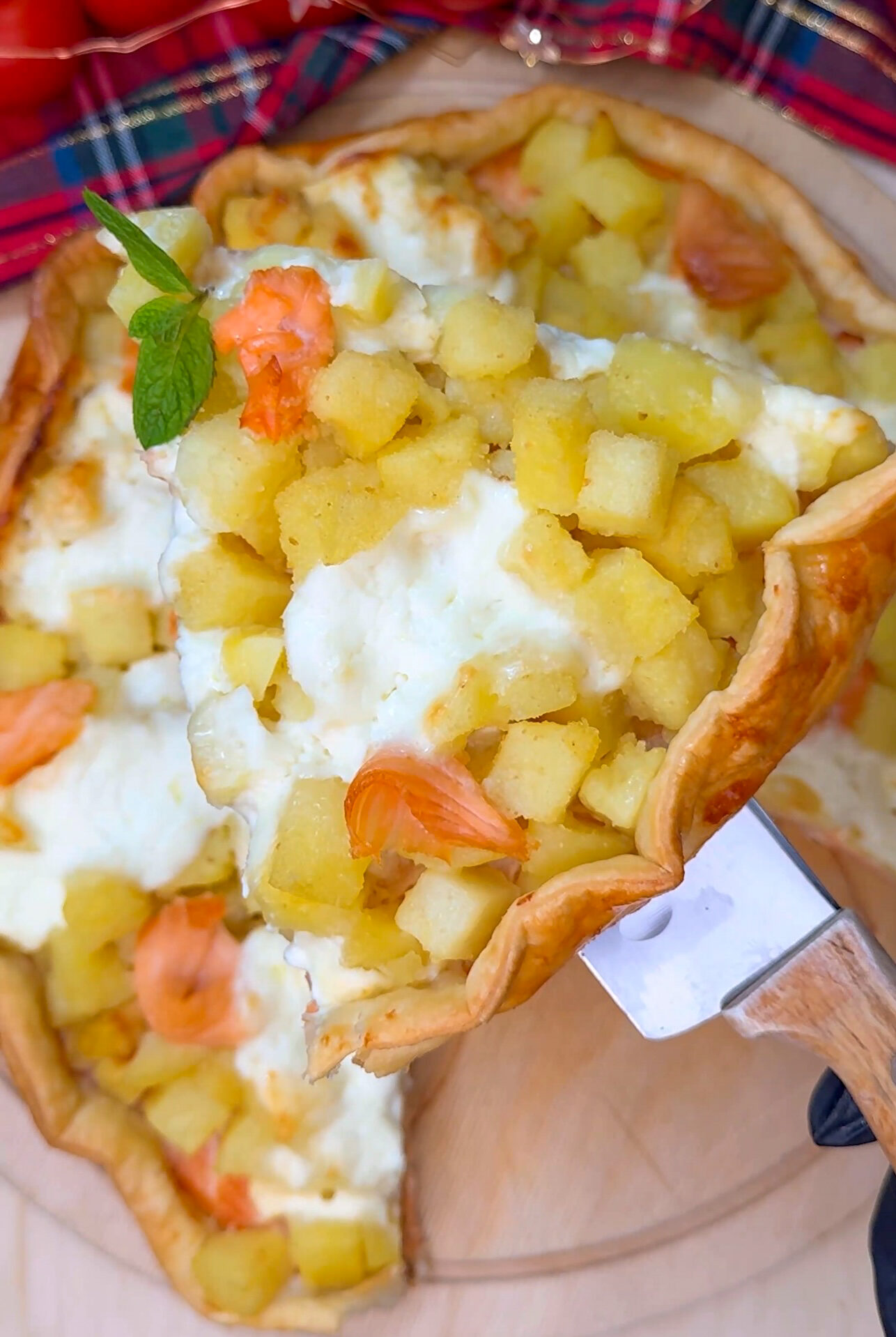 TORTA RUSTICA SALMONE & PATATE 4 INGREDIENTI cremosissima!!