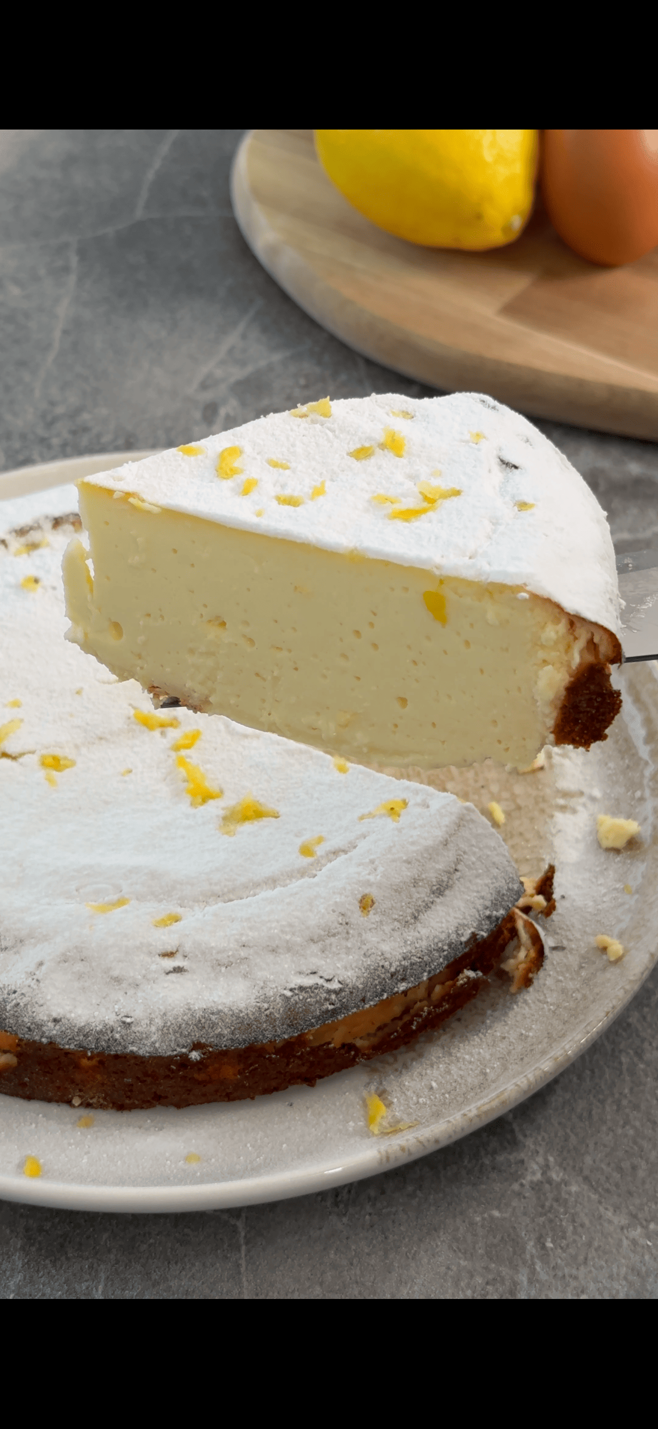 TORTA MAGICA RICOTTA E LIMONE, 4 INGREDIENTI